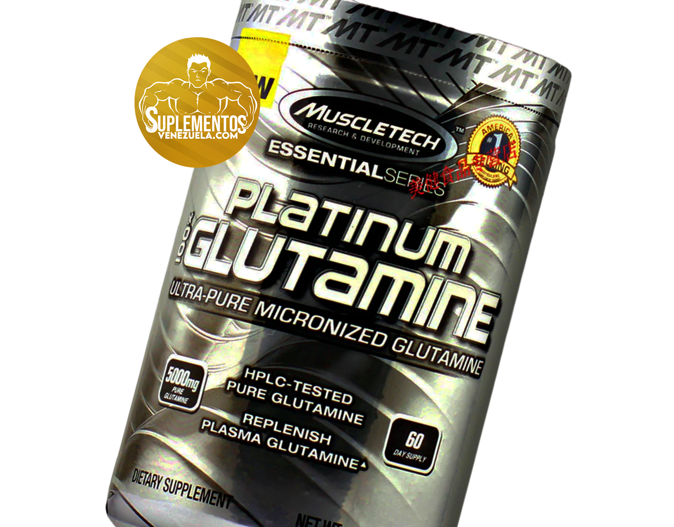 Platinum 100_ Glutamine 10.65oz (302g) - MUSCLETECH - AMINOACIDOS.